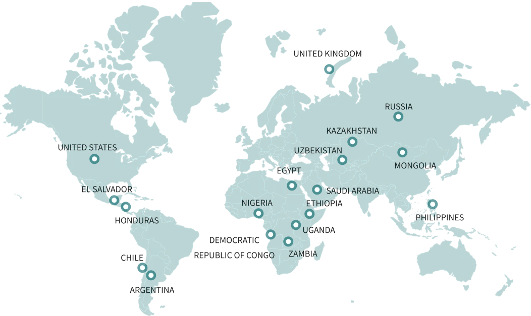 Mapa do mercado global